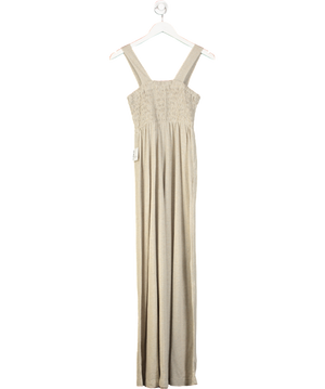 Free People Beige Homecoming One Piece Jumpsuit UK XS