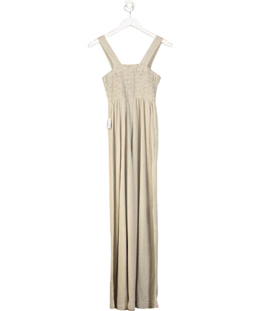 Free People Beige Homecoming One Piece Jumpsuit UK XS