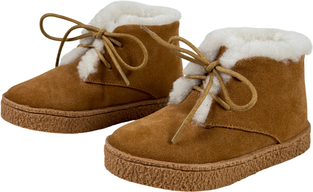 Age of Innocence Cora Beige Shearling Lined Boots UK 8 EU 25 👼