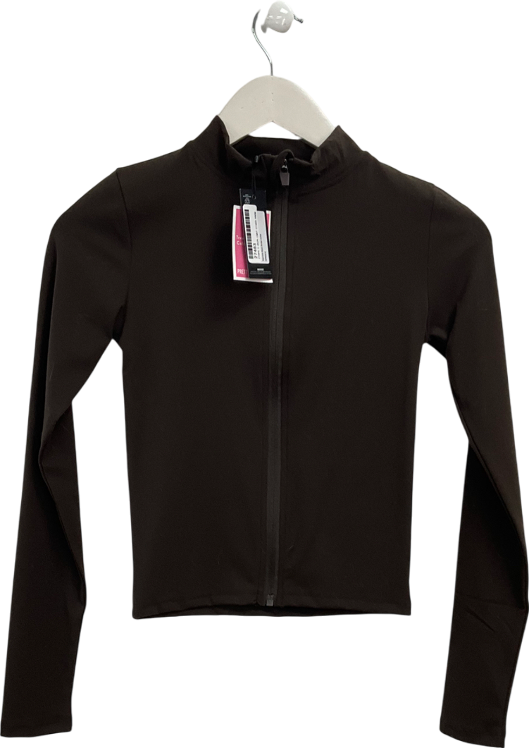 PrettyLittleThing Brown Espresso Basic Sculpt Jacket UK 8