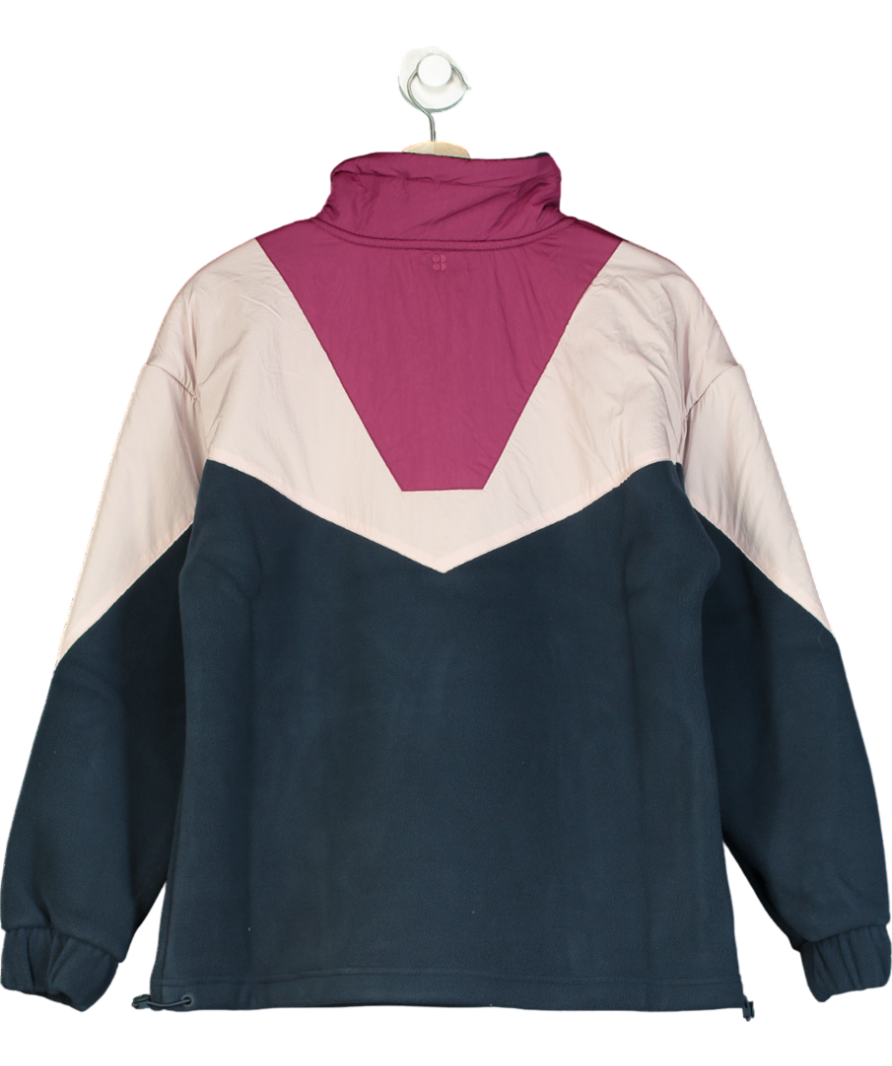 Sweaty Betty Orbit colour-block shell and fleece jumper UK XS