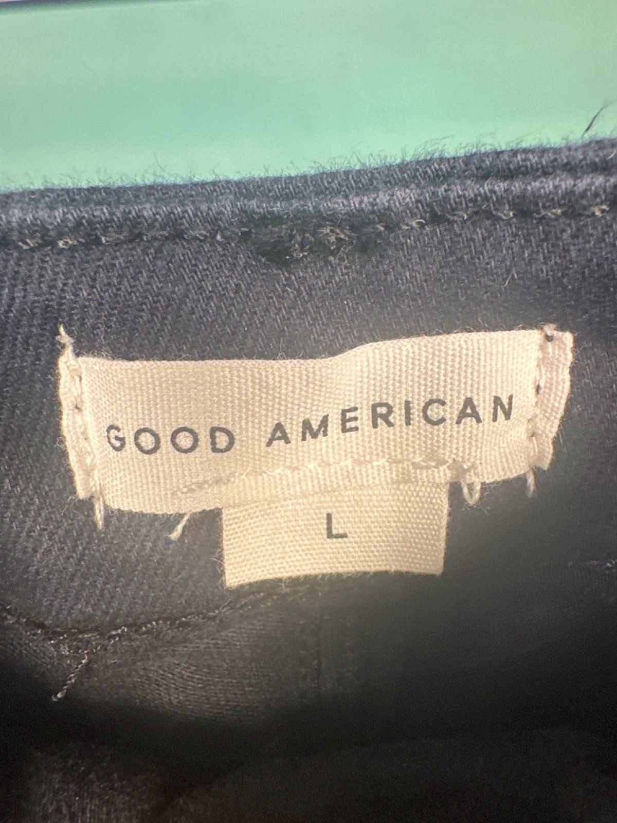 Good American Black Bootcut Jeans L