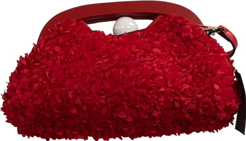 River Island Red 3d Floral Frame Clutch Bag