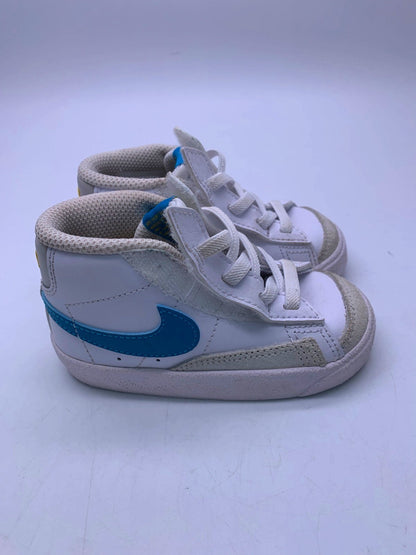 Nike White Blue High-Top Trainers EU 22