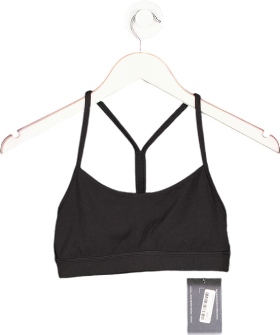 Lululemon Black Flow Y Bra Nulu Light Support UK 8