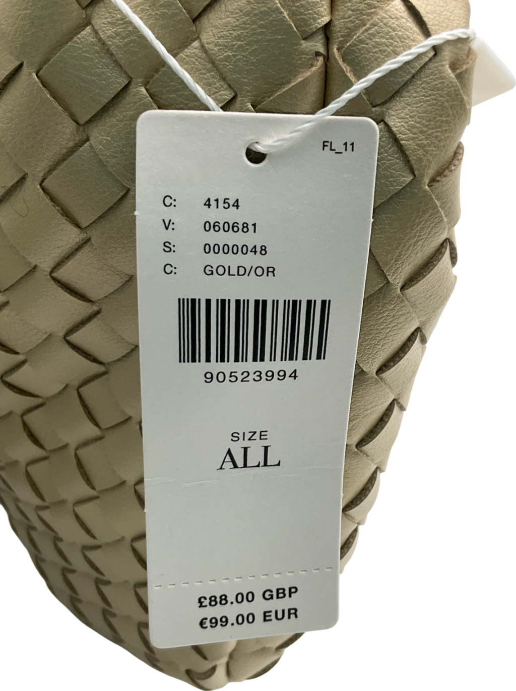 Anthropologie Metallic Melie Bianco Larissa Woven Handbag