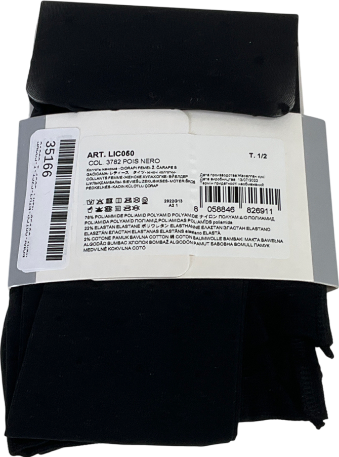 calzedonia Black Fashion Poka Dot Tights UK S