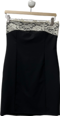 White Fox Black White Lace Bandeau Mini Dress UK L