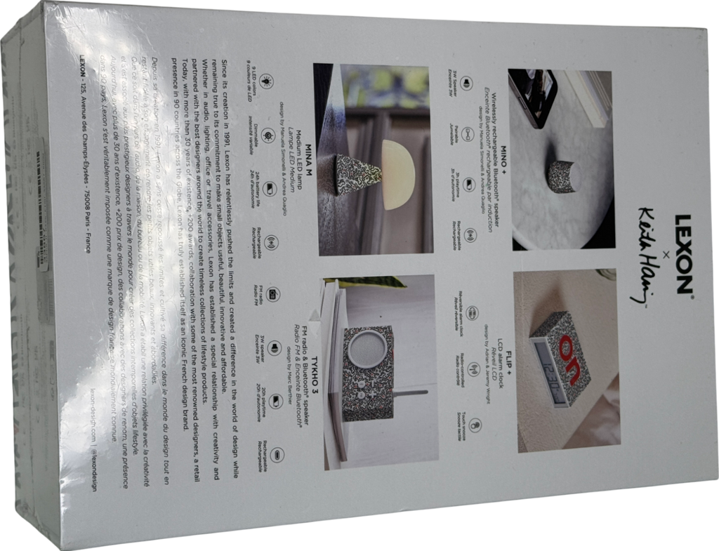 LEXON White X Keith Haring Limited Series - Bluetooth Speaker + Led Lamp + Alarm Clock + Radio Full Set One Size