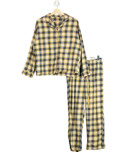 Uniqlo Yellow And Blue Check Pyjamas UK S