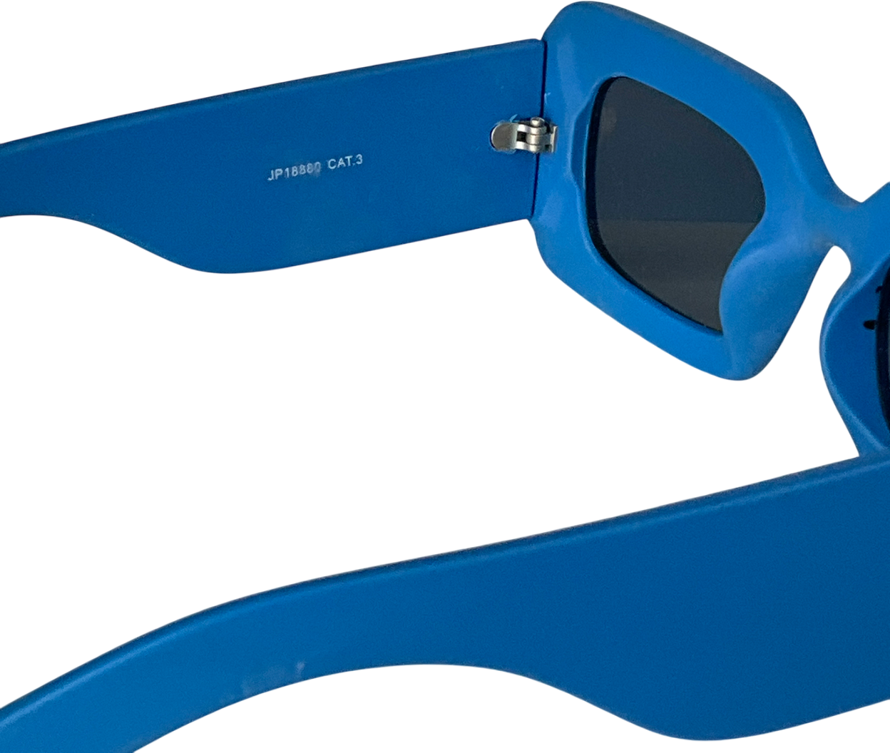 Jeepers peepers Blue Rectangle Frames With Smoke Lens One Size