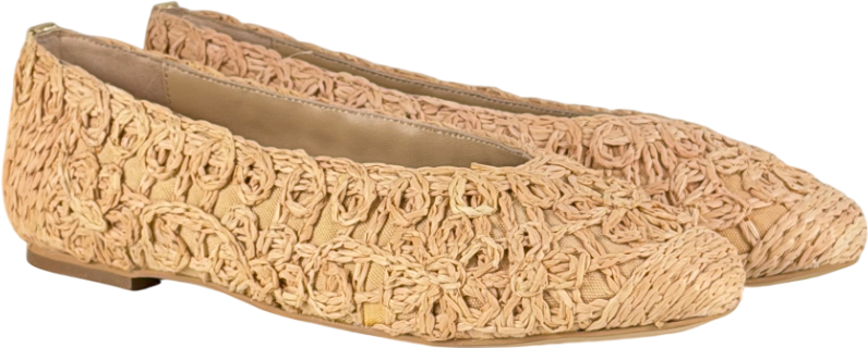 BODEN Beige High Cut Ballerina Pumps, Natural UK 8 EU 41