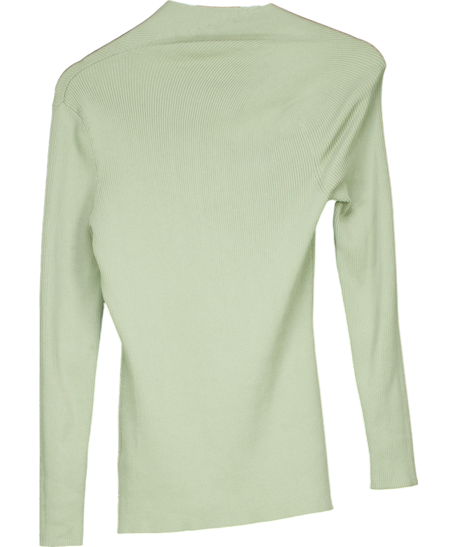 Arket Green Asymmetric Neck Top UK S