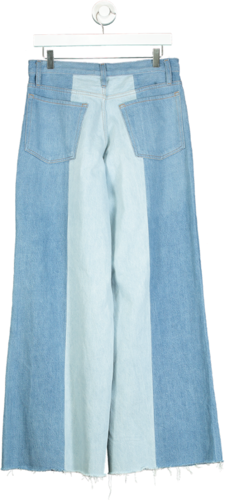 Frame Blue Split Personality Wide Leg Jeans UK W28