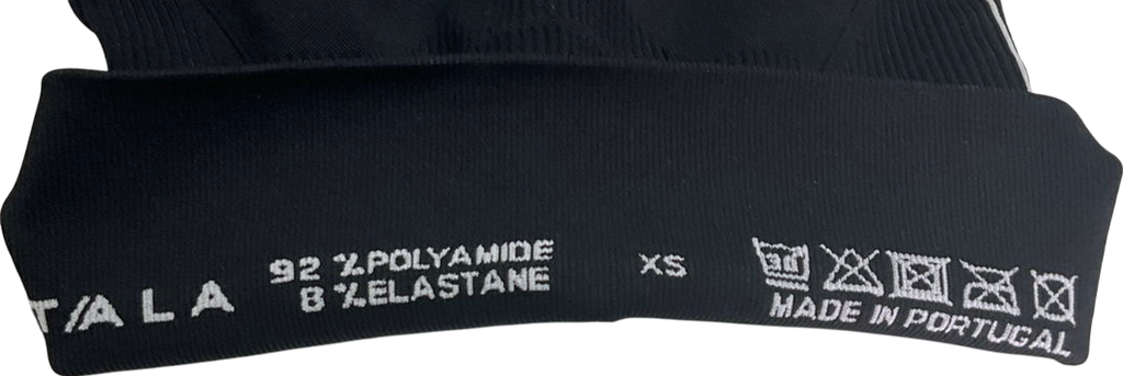 t/ala Black Exclusive Logo Print Sports Bra And Short Set UK XS