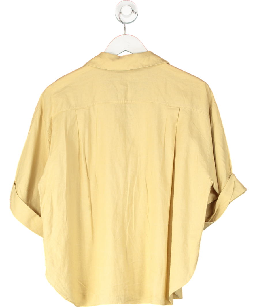 MANGO Beige Oversize Flowy Shirt UK M