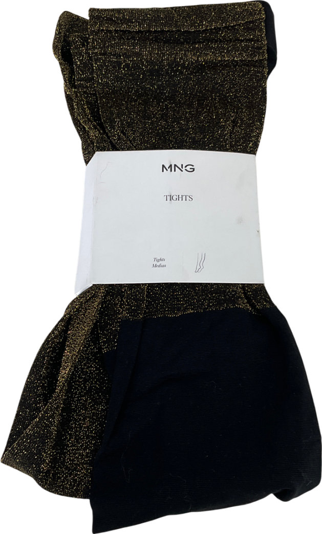 MANGO Metallic Lurex Detail Stockings One Size