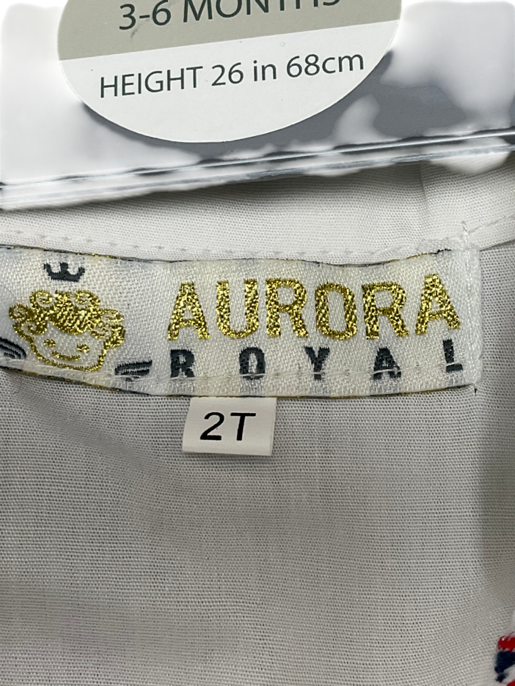 Aurora Royal White Soldier Embroidered Cotton Pyjama Set With Bag 2 Years