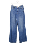 New Look Mid Blue Adalae High Waisted Wide Leg Jeans UK 8