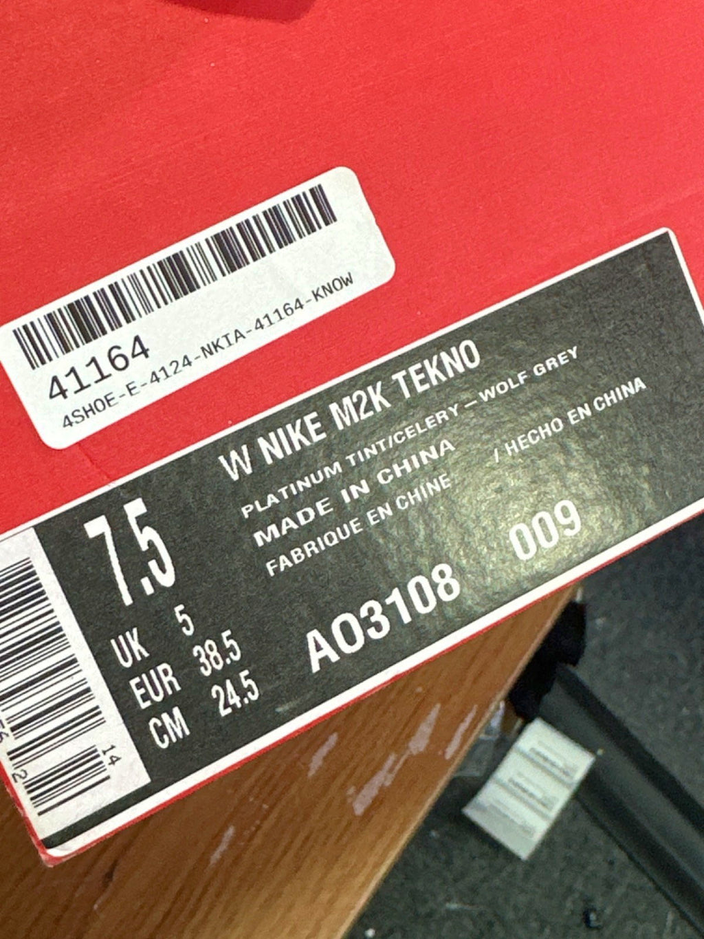 Nike Platinum Tint/Celery Wolf Grey M2K Tekno Trainers UK 5