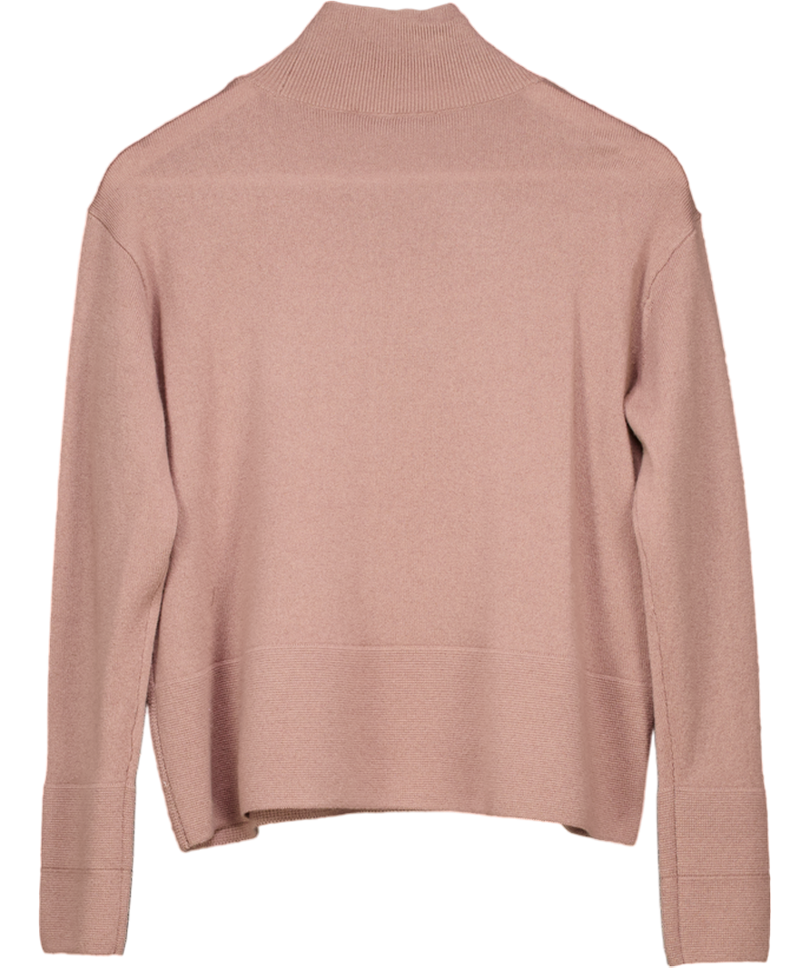 EVERLANE Pink The Cashmere Square Turtleneck UK XS