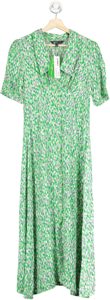 Nobody's Child Green Printed Midi Dress UK 10