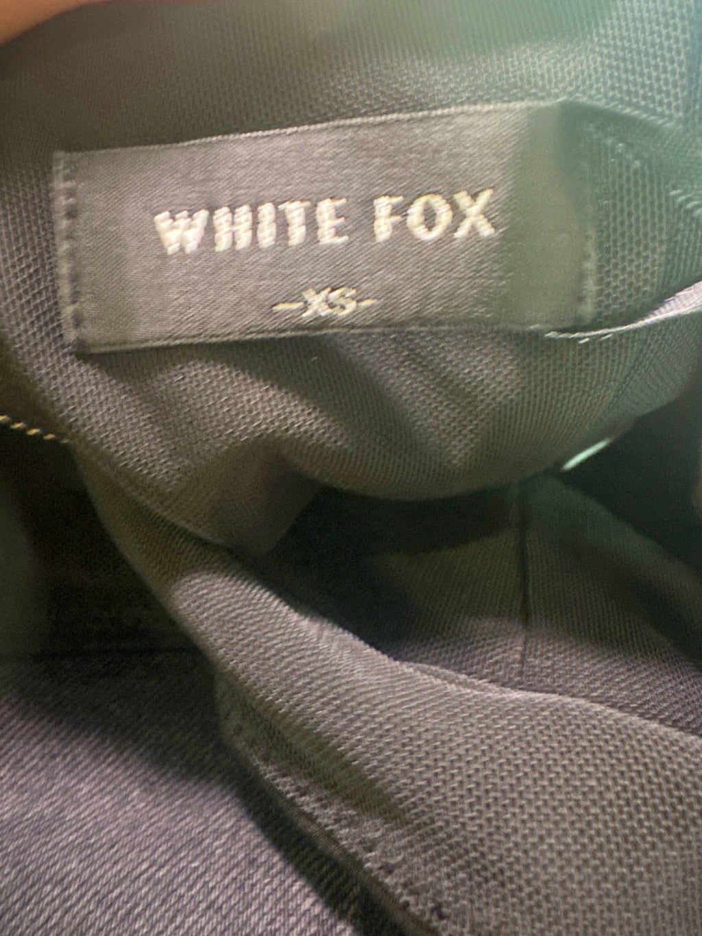 White Fox Black Until You're Mine Crop Top UK XS