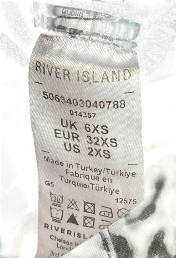 River Island Black Barrel Jeans UK 6