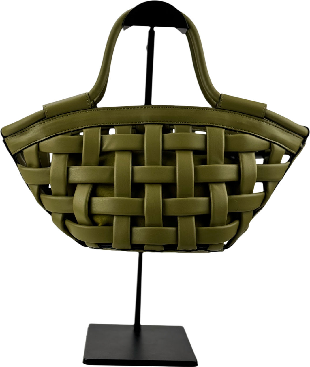 ASOS Puff Weave Tote Bag In Green