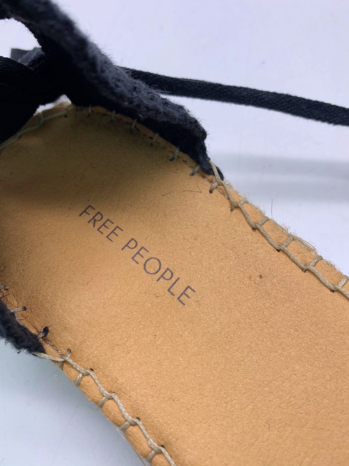 Free People Black/Tan Island Time Wrap Platform Espadrilles EU 41 UK 8