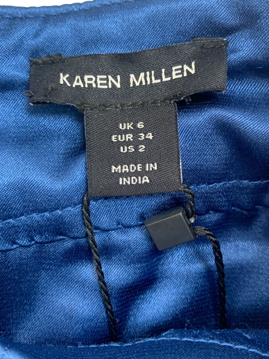 Karen Millen Blue Pearl Embellished Denim Shorts UK 6