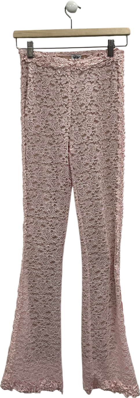 Boys Lie Pink Rose Reverie Trousers UK M
