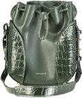 Senreve Green Mini Fiore Bucket Vegan Crossbody Bag