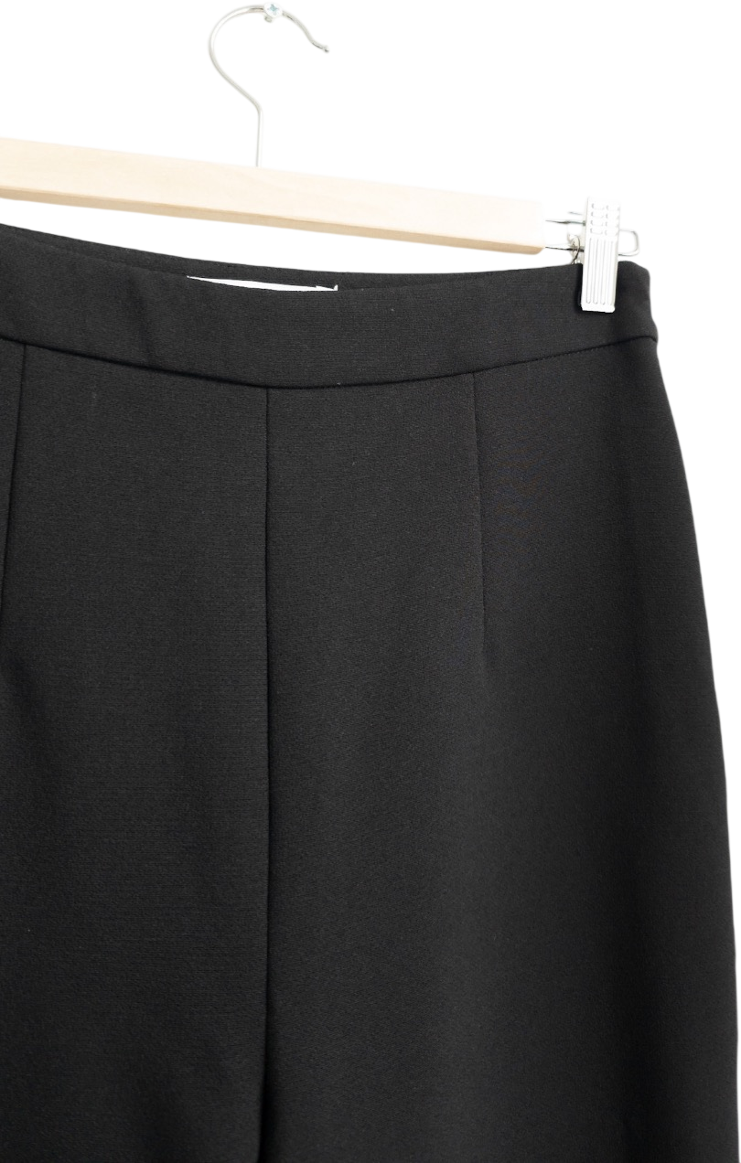 FRANKIE SHOP Black Slim Leg Stretch Trousers With Zips UK S