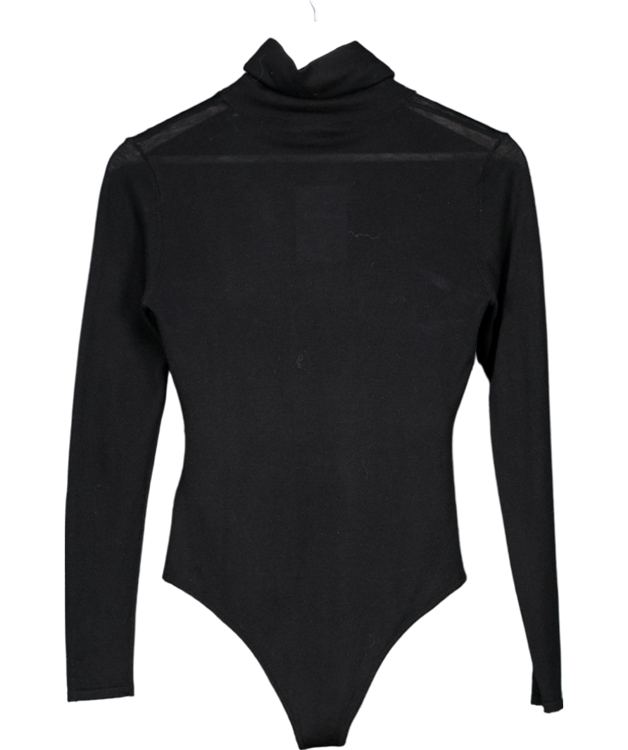 Novo Black Silk Cashmere Bodysuit UK 6
