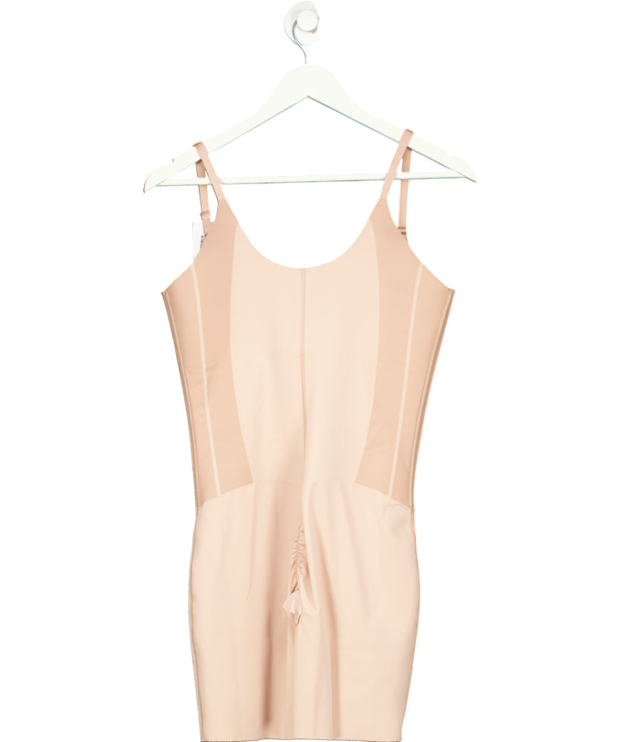Spanx Beige Open Bust Mid Thigh Bodysuit UK L