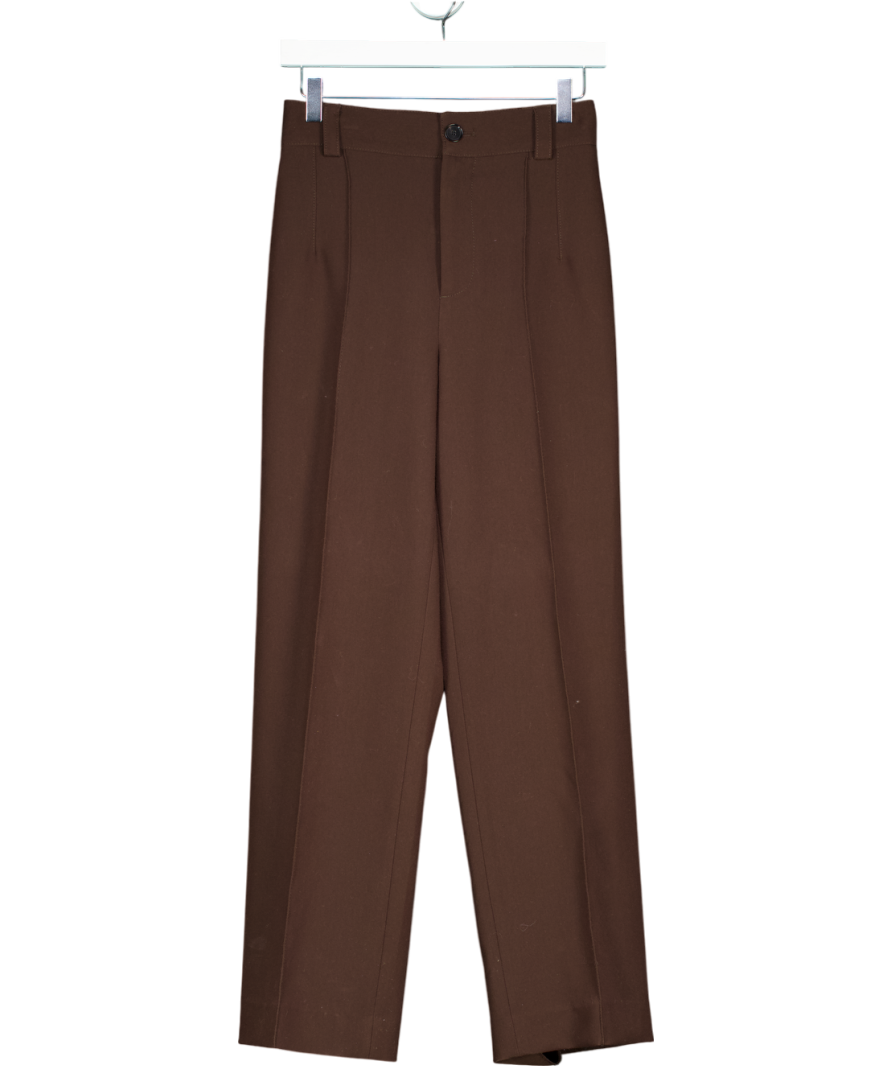 ZARA Brown Pleated Trousers UK 8