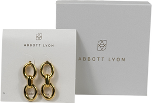 ABBOT LYON Yellow Gold Plated Knotted Link Drop Earrings