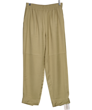 ZARA Green Khaki Cuffed Detail Trousers UK XS