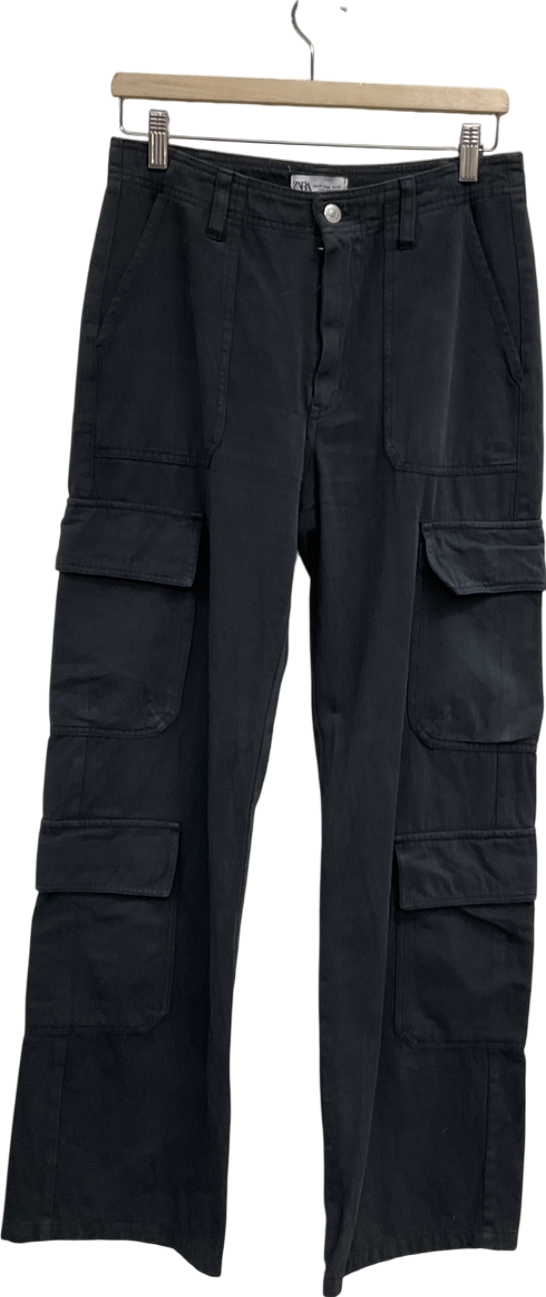 ZARA Grey Cargo Trousers UK 10