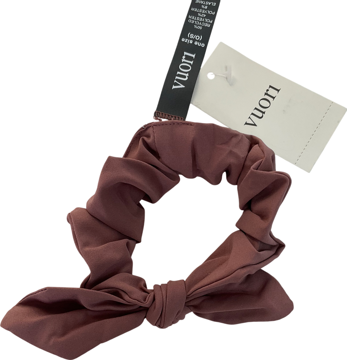 vuori Pink Marsala Tie Scrunchie One Size