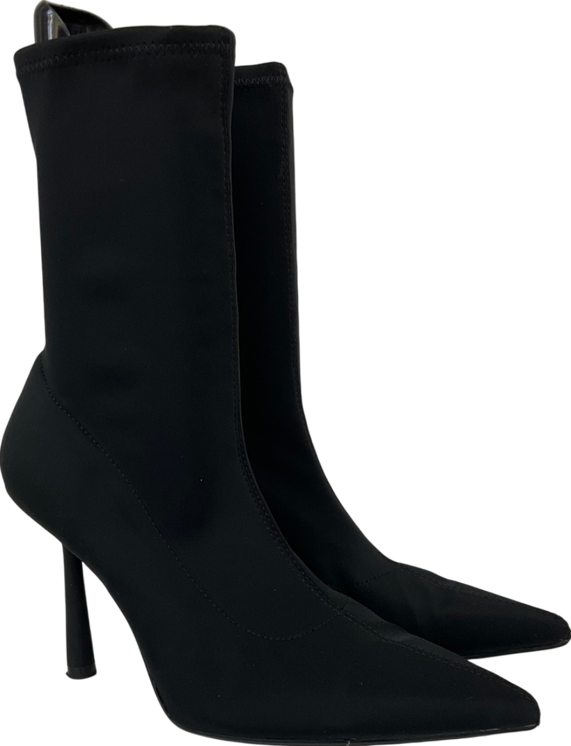 ZARA Black Bottine Talon Boots UK 6 EU 39 👠