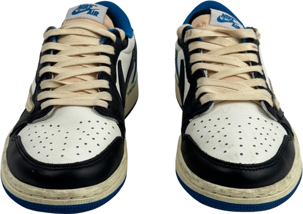 Nike White Jordan 1 Retro Low Og Sp Fragment X Travis Scott - White/blue/black UK 5.5 EU 38.5 👠