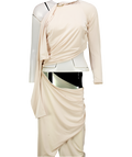 NANA GOTTI Beige Cut Out Midi Dress UK 8