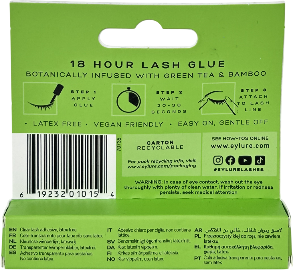 Eylure 18h Glue Brush Applicator Clear 4.5ml