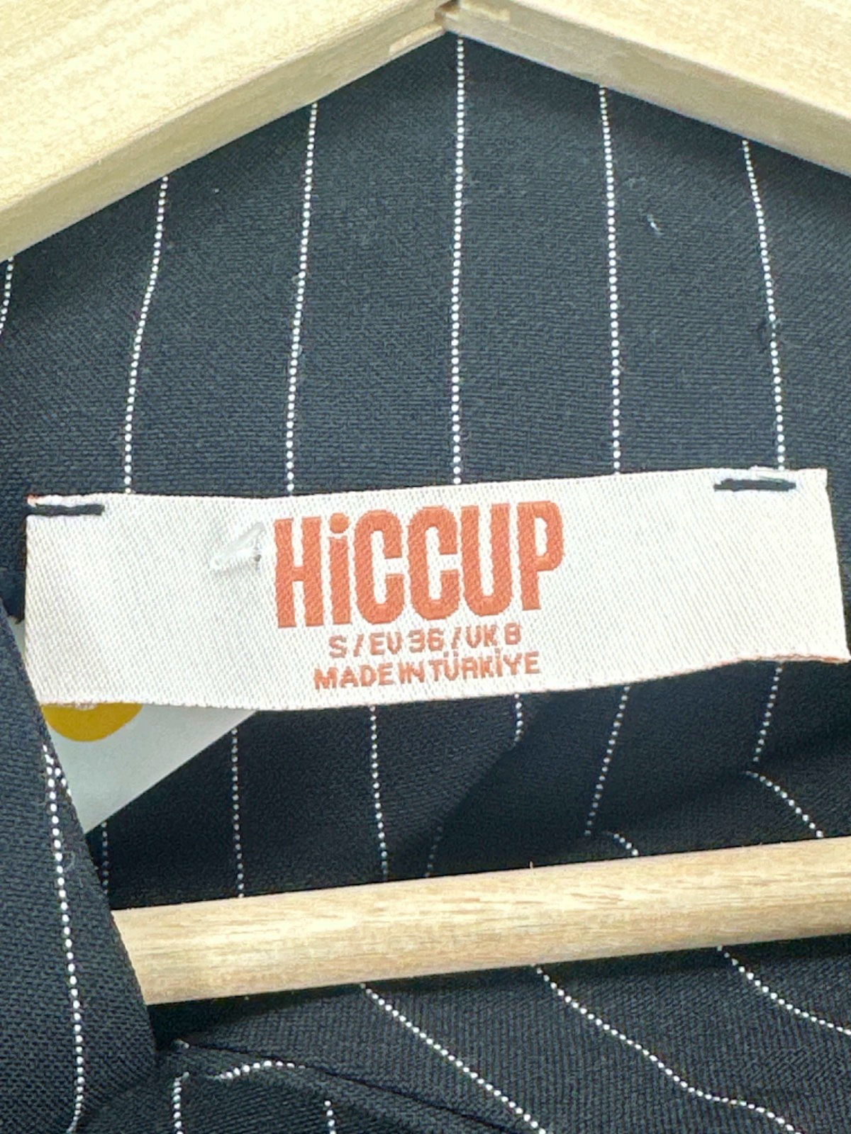 Hiccup Black Pinstripe Waistcoat UK 8