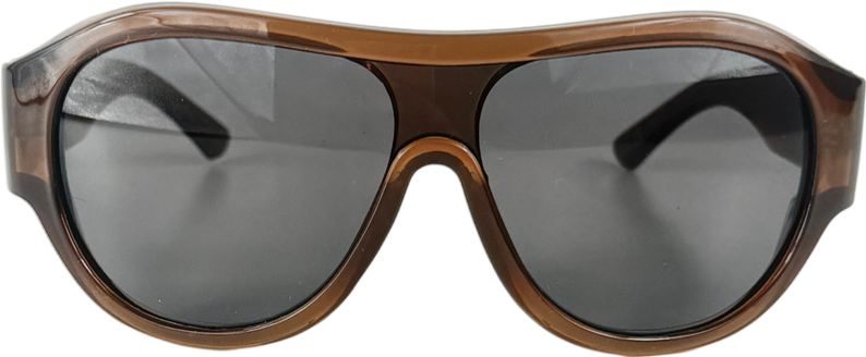 MANGO Brown Aviator Sunglasses With Plastic Frame