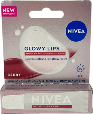 NIVEA Lip Hyaluron Glowy Lips Lip Balm Tube Berry 10ml