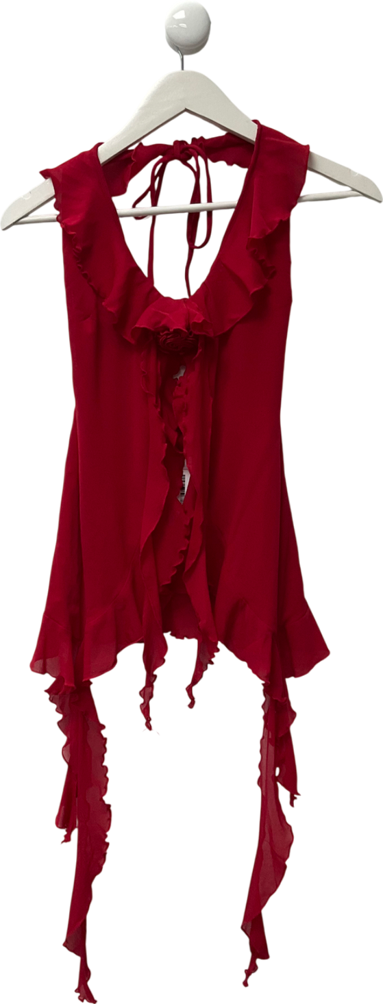 White Fox Red Spotlight Frill Top UK L