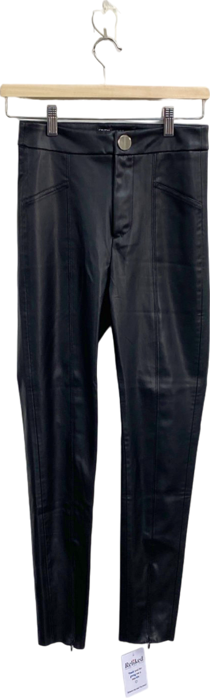 ZARA Black Faux Leather Pants XS